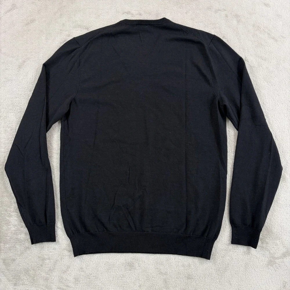 Ralph Lauren Purple Label Cashmere Silk Wool V Neck Sweater in Black Men Small